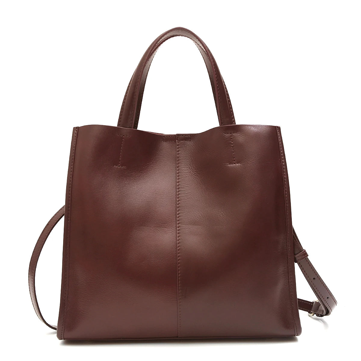 Minimalist Vintage Genuine Leather Tote Women Luxury Classic Top-handle Bag Large Capacity Cross body Shoulder Handbags Business