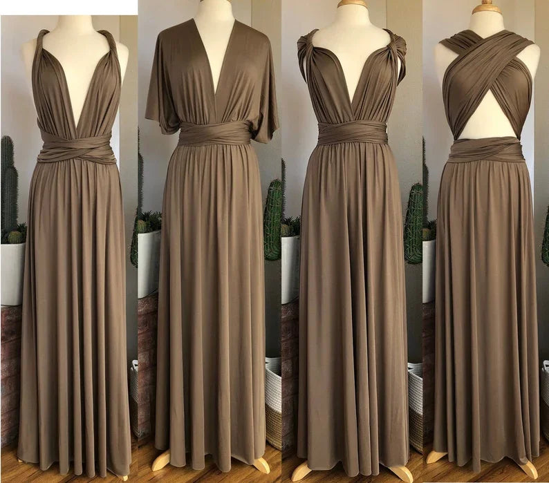 OLIVE GREEN Sega Bridesmaid Dress Floor Length LONG Maxi Infinity Dress Multiway Dress Formal Wrap Sexy Evening Wedding Dresses