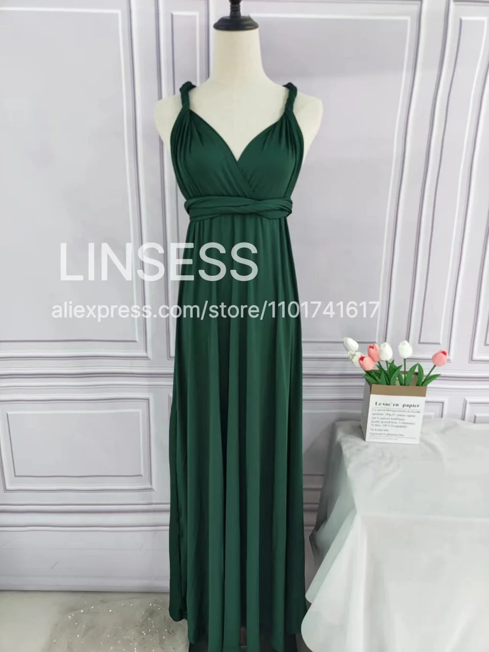 OLIVE GREEN Sega Bridesmaid Dress Floor Length LONG Maxi Infinity Dress Multiway Dress Formal Wrap Sexy Evening Wedding Dresses