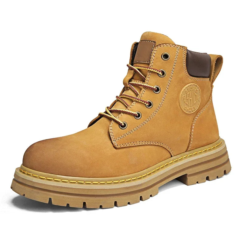 Men's and women's high-quality leather shoes outdoor sports shoes men's lace up non slip ankle boots suitable for couples