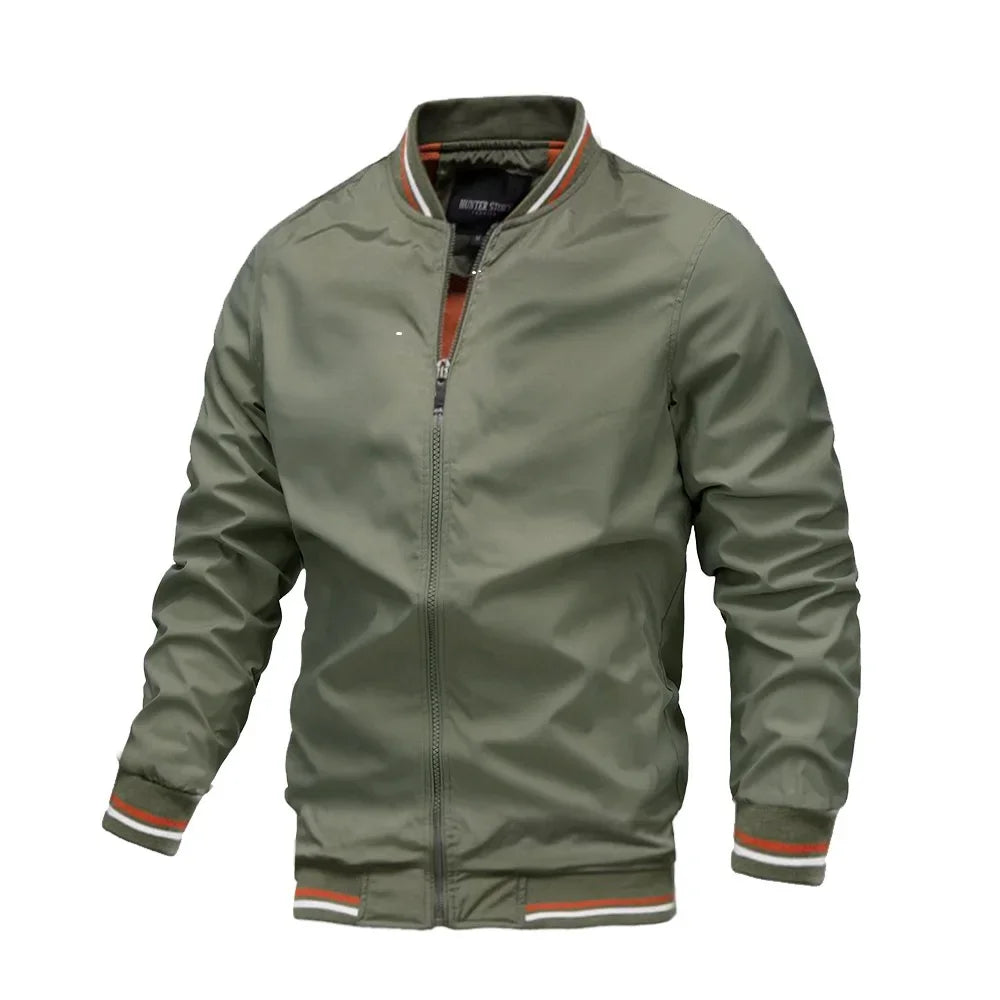 Autumn And Winter Waterproof And Windproof Jacket, Men's Warm Outdoor Jacket, Solid Color Zipper, New Fashionable Casual Jacket