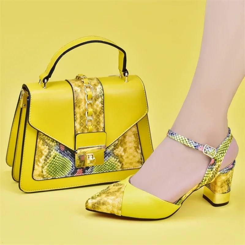 2024 Italian Shoe and Bag Set for Party In Women Luxury Shoes Women Designers Nigerian Women Party Pumps High Heels Sexy Ladies
