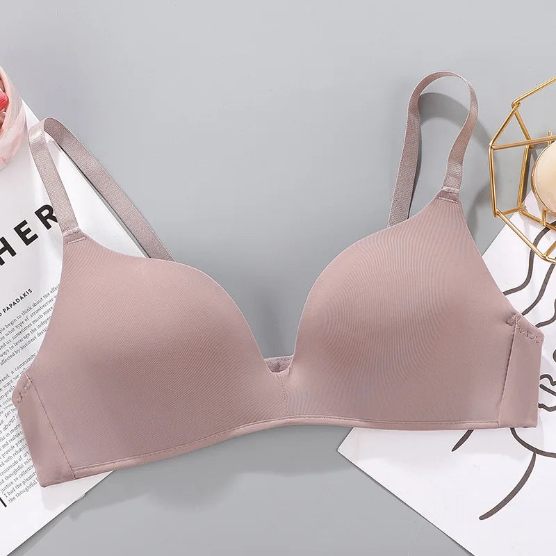 Women Seamless Bra Sexy No Wire Push Up Underwear Girls Students Breathable Thin 12 Colors Bras