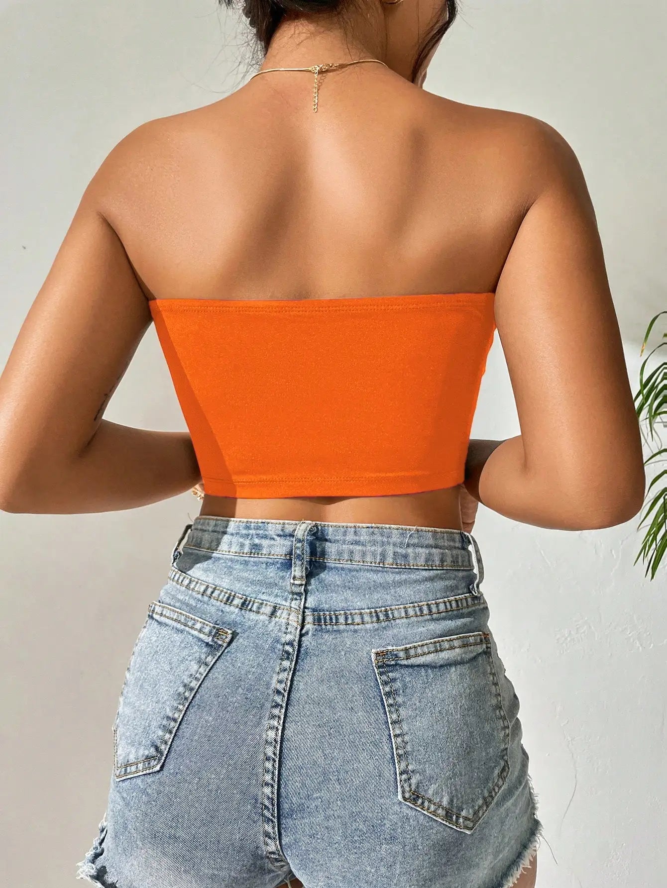 Women Summer Strapless Crop Tube Top Sexy Clothes Sleeveless Off The Shoulder Tank Top 2024 New Fashion Hottie Tank Top