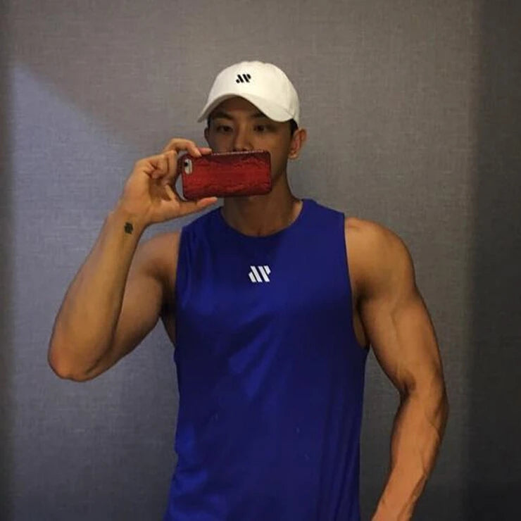 Men'S Sports Vest Summer Breathable Sleeveless Round Neck Solid Color Top Running Fitness Top Men'S Sleeveless Vest Clothing
