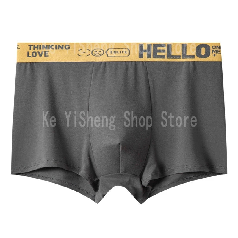 10PCS Men's underwear mid-waist breathable lightweight boxers boxers letter suit men's underpants in multiple colors