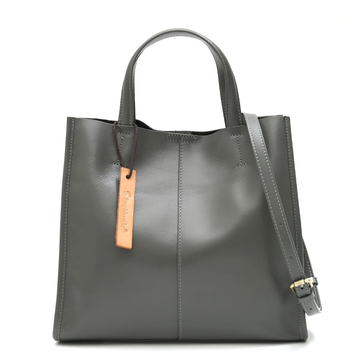 Minimalist Vintage Genuine Leather Tote Women Luxury Classic Top-handle Bag Large Capacity Cross body Shoulder Handbags Business