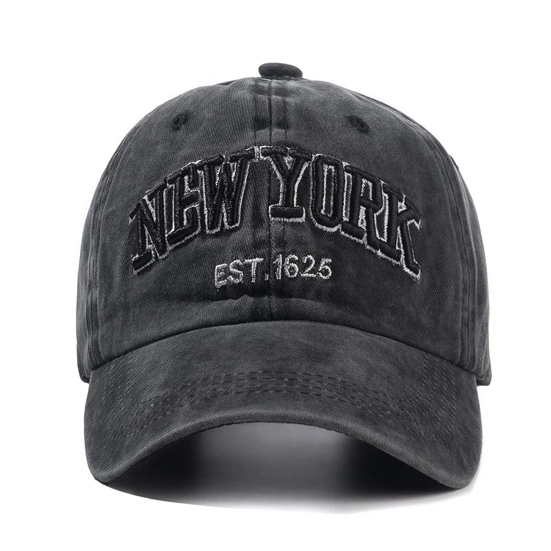 2025 New York Washed Cotton Cap For Men Women Gorras Snapback Caps Baseball Caps Sun protection Casquette Dad Hat Outdoors Cap