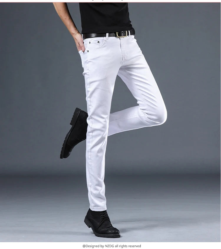 2024 autumn Slim Fit men Jeans Classic Fashion Denim Skinny Jeans Male spring men's casual High Quality Trousers