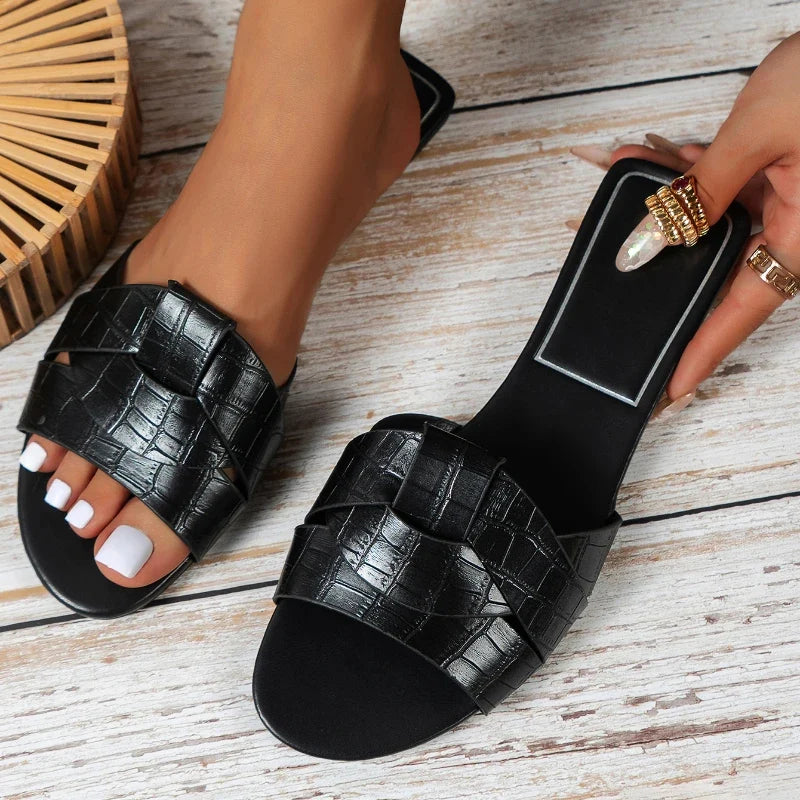 New Summer Designer Women'S Solid Color Fashion Slippers Zapatos De Mujer Women'S Shoes Slippers Women Slippers  Women Shoes