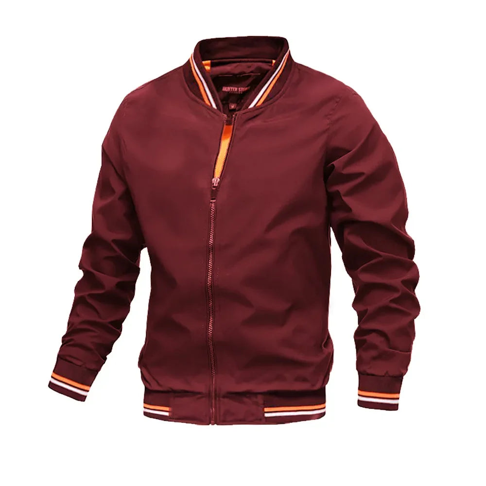 New men's standing collar jacket spring and autumn thin windproof jacket men's casual mountaineering and camping waterproof jack