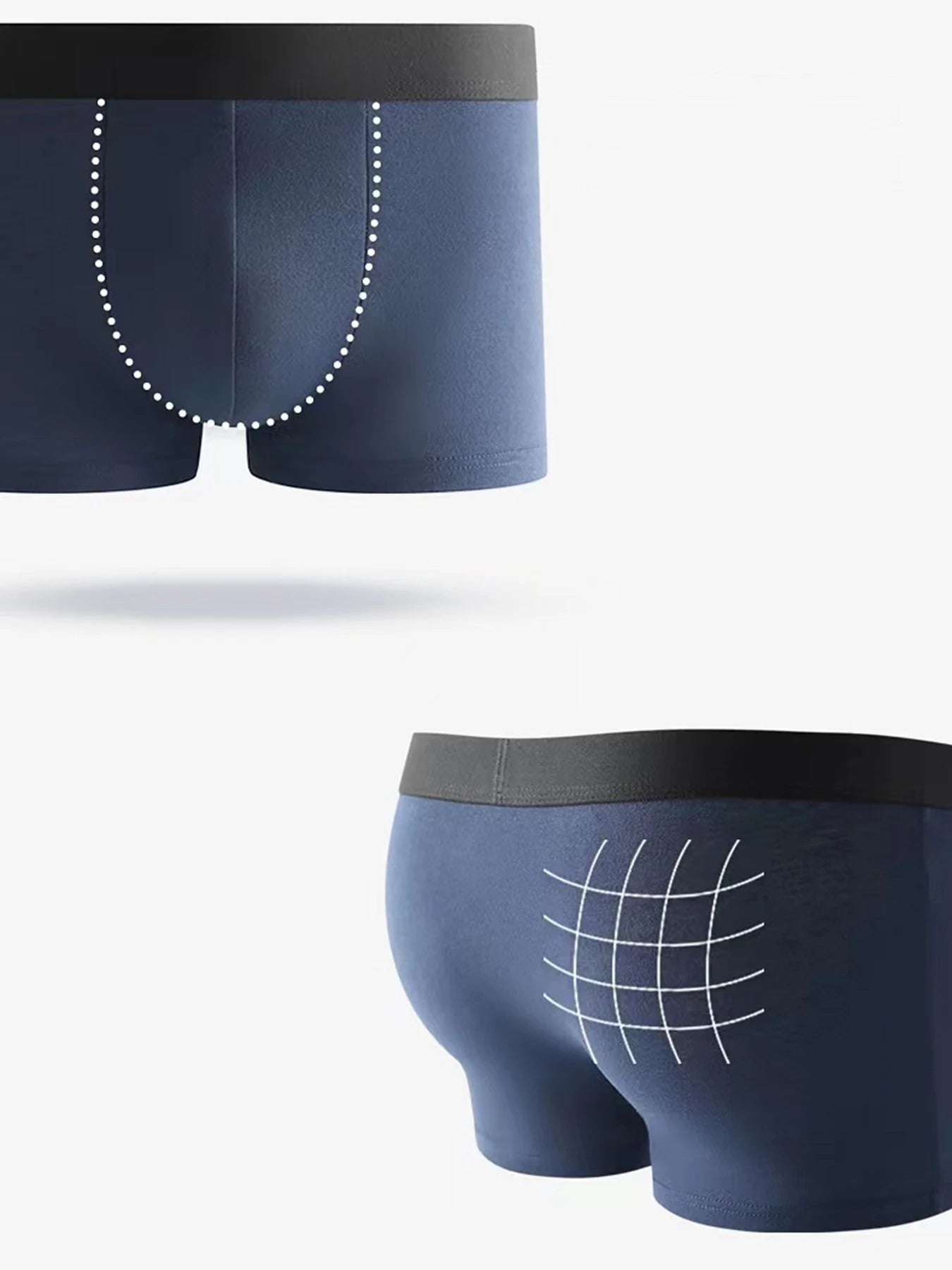 8PCS Men's Underwear Fashion Underpant High Stretch Boxer Shorts Breathable Fashion Men's Panties Comfortable Plus Size L-4XL