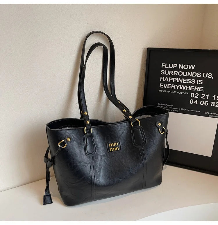 2025 New Light Luxury Niche Popular Large-capacity Commuting Versatile Shoulder Bag Casual High-end Tote Bag Women