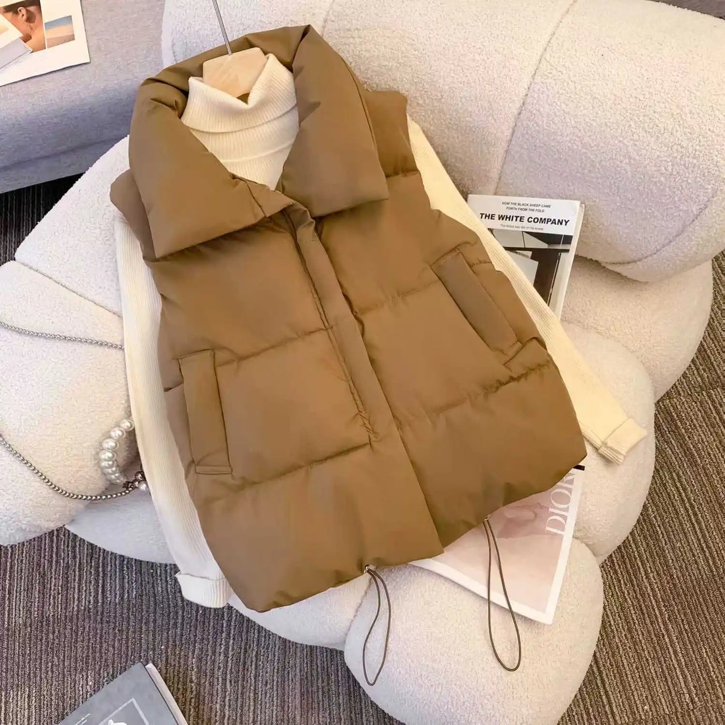Winter Warm Padded Vest Women's Vest Sleeveless Jacket Casual Elegant Tank Top New In Coats & Jackets Matching Chic Outerwears