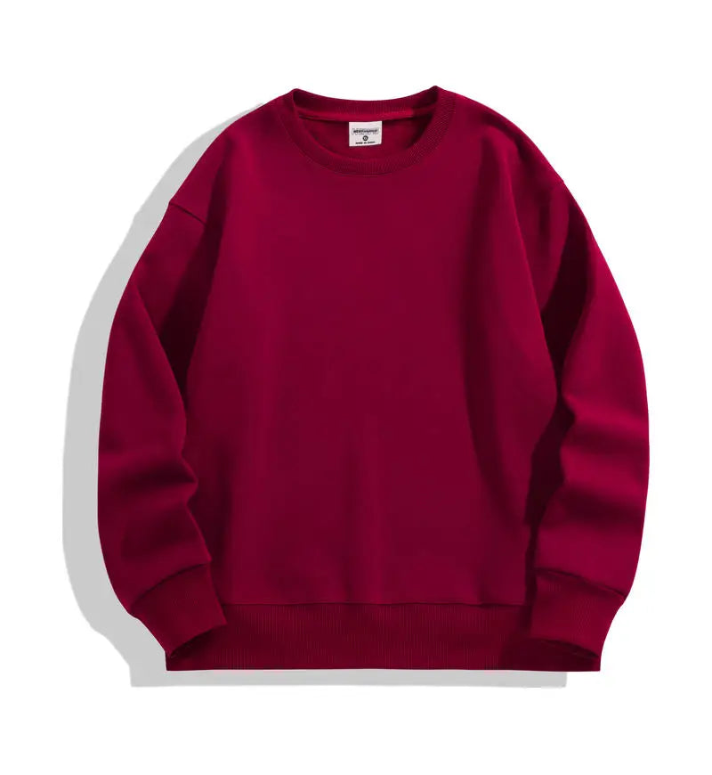 DIY Custom Logo 500GSM Heavy Weight Men's Hoodies New Autumn Winter Thick Cotton Men Top Solid Color Hoodies Sweatshirt Pullover