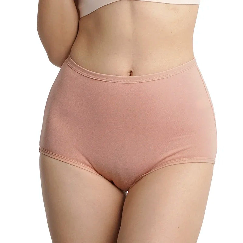 Womens High Waist Underwear Cotton Underpants Soft Breathable Briefs Woman Tummy Control Seamless Invisible Solid Ladies Panties