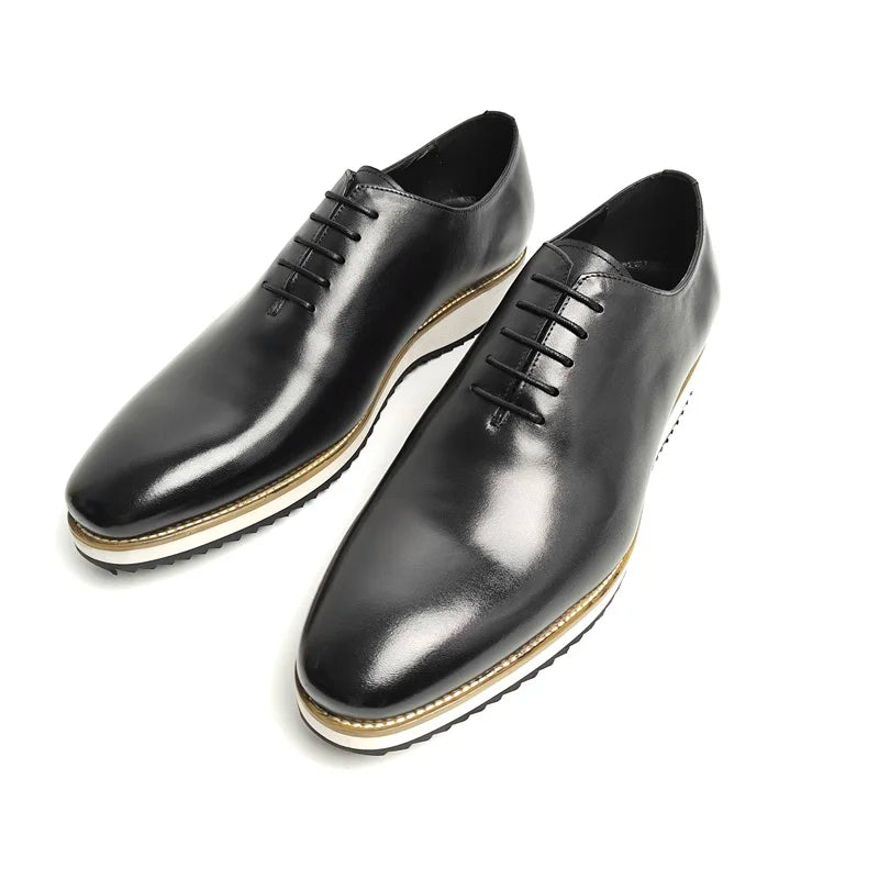Professional Men Shoes Top Layer Genuine Cow Leather Business Casual Sneakers Dress Luxury Handmade High Grade Brand Men Shoes