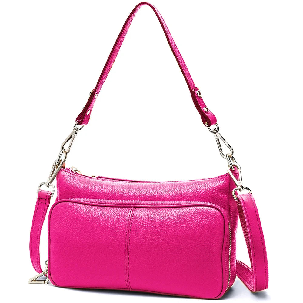 Zency Elegant Women Handbag 100% Genuine Leather Ladies Shoulder Bag Crossbody Messenger Purse Fashion Hobos Top Quality