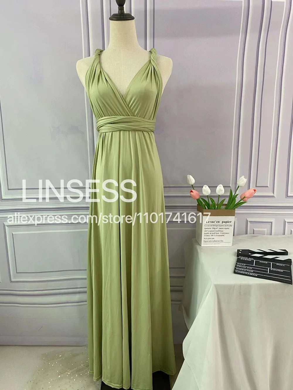 OLIVE GREEN Sega Bridesmaid Dress Floor Length LONG Maxi Infinity Dress Multiway Dress Formal Wrap Sexy Evening Wedding Dresses