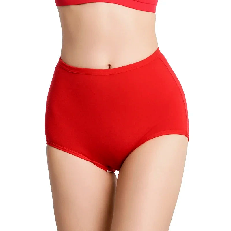 Womens High Waist Underwear Cotton Underpants Soft Breathable Briefs Woman Tummy Control Seamless Invisible Solid Ladies Panties