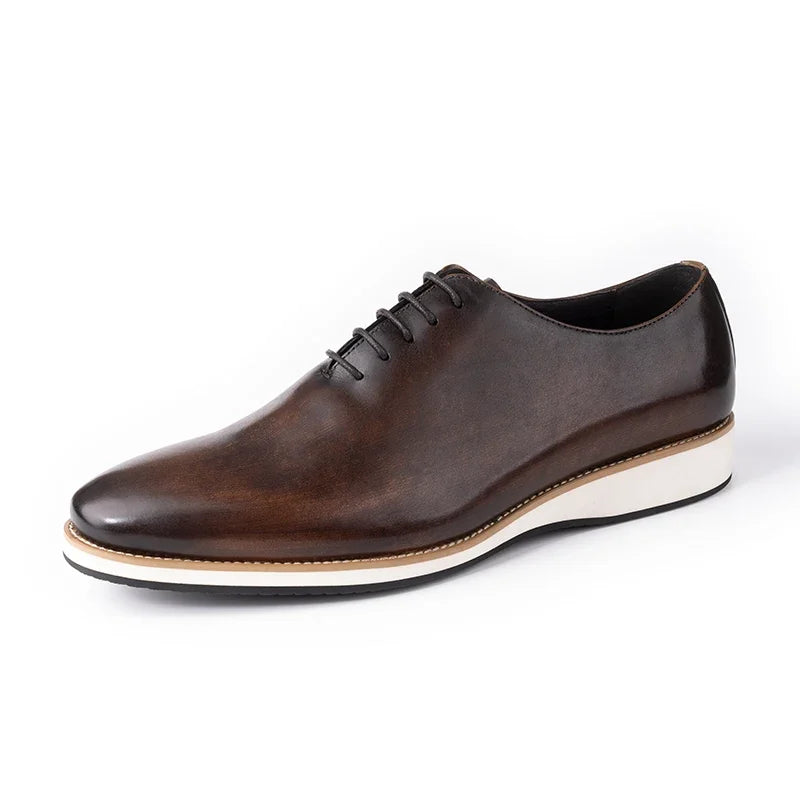 Professional Men Shoes Top Layer Genuine Cow Leather Business Casual Sneakers Dress Luxury Handmade High Grade Brand Men Shoes