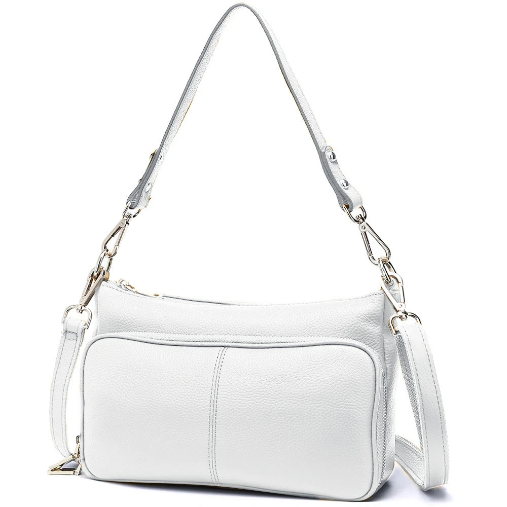 Zency Elegant Women Handbag 100% Genuine Leather Ladies Shoulder Bag Crossbody Messenger Purse Fashion Hobos Top Quality