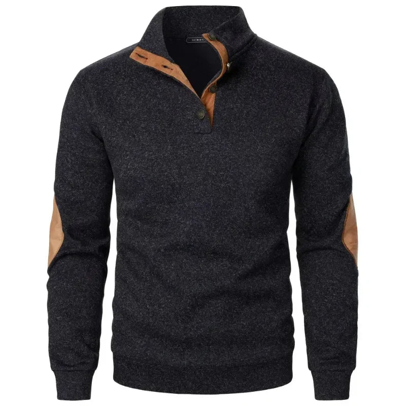 Men's Long Sleeve Stand Collar Sweatshirts Casual Pullover Outdoor Streetwear for Men Sport Riding lightweight V-neck Coats