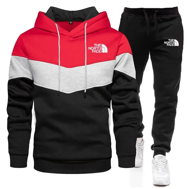 Autumn and winter Sportswear suit men's hoodies set casual warm sports sweater brand pullover + jogging pants 2-piece set