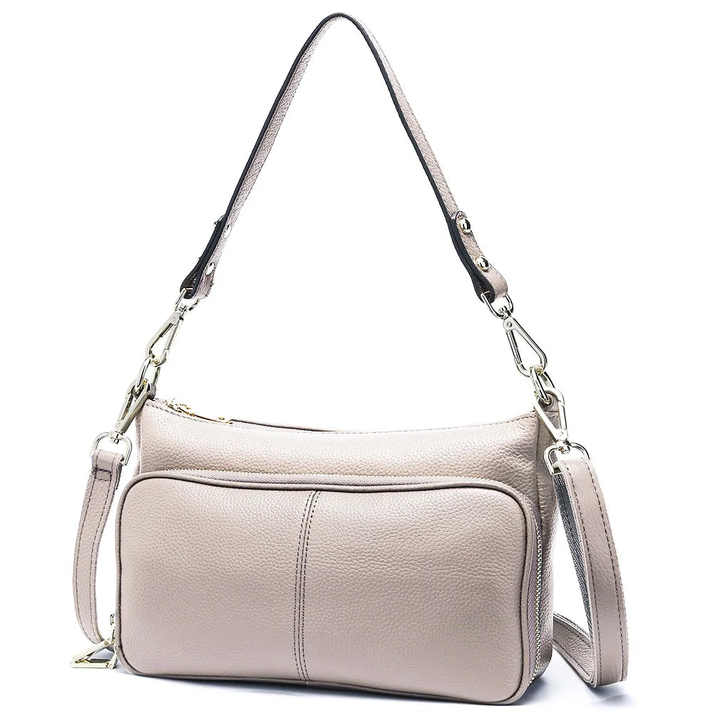 Zency Elegant Women Handbag 100% Genuine Leather Ladies Shoulder Bag Crossbody Messenger Purse Fashion Hobos Top Quality