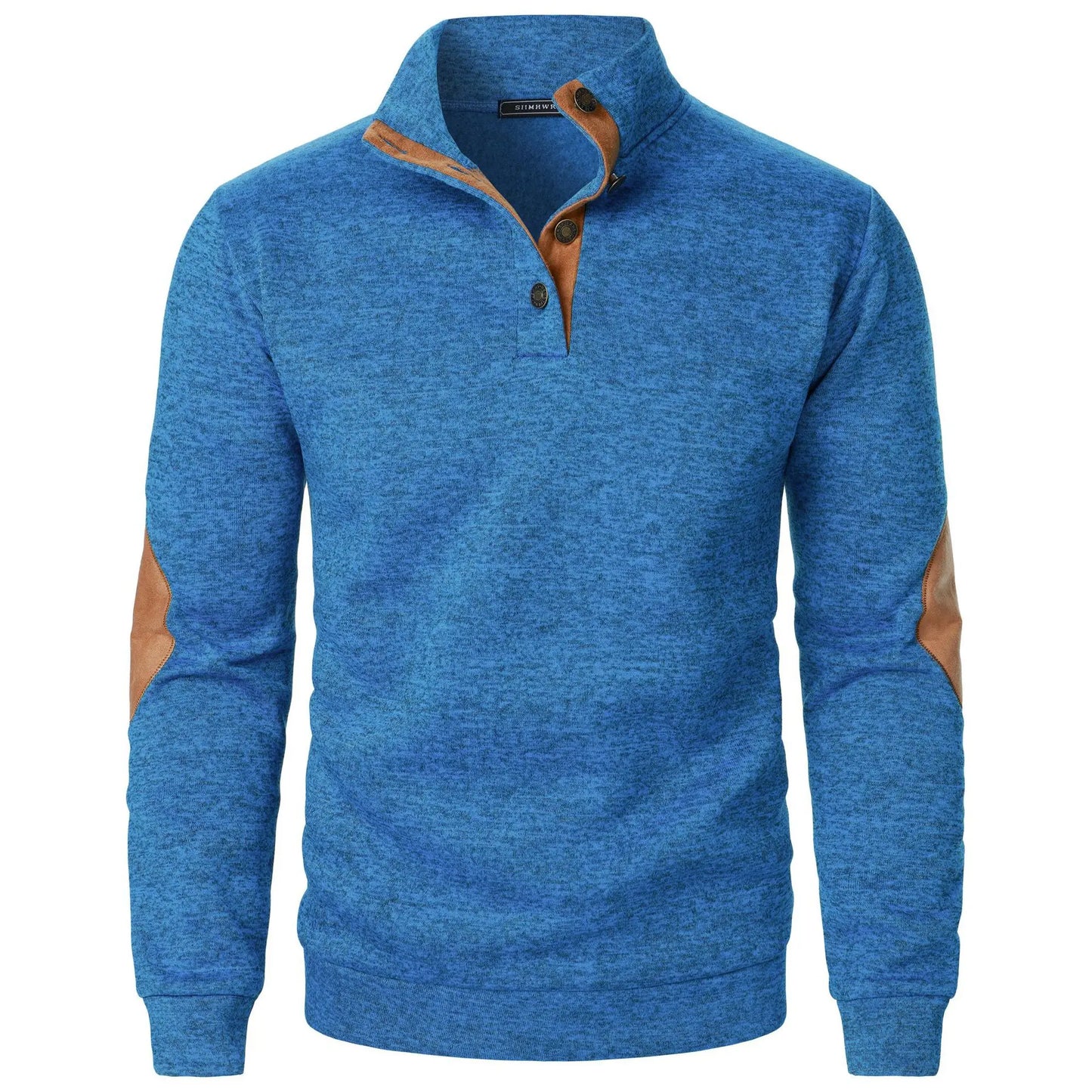 Men's Long Sleeve Stand Collar Sweatshirts Casual Pullover Outdoor Streetwear for Men Sport Riding lightweight V-neck Coats