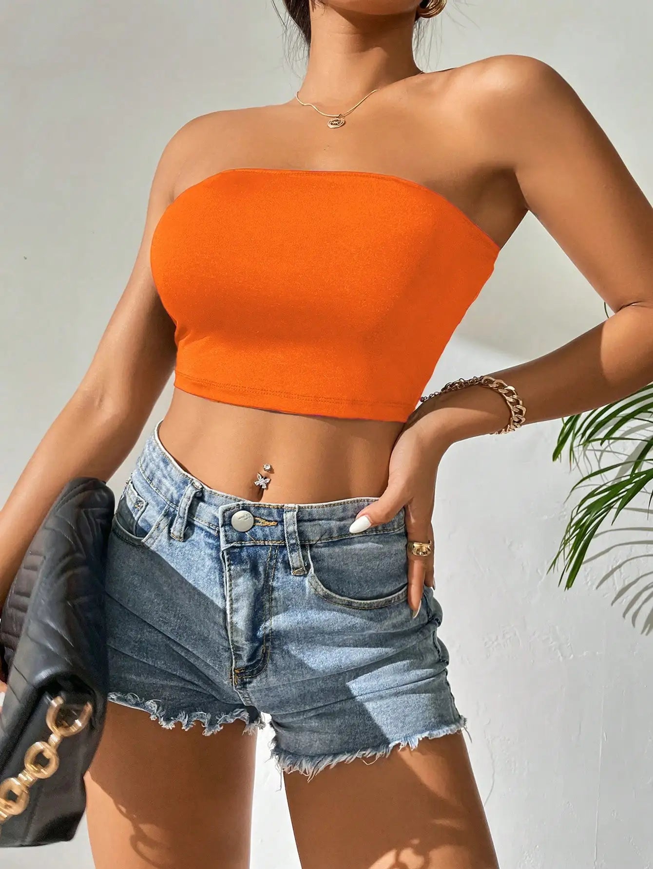 Women Summer Strapless Crop Tube Top Sexy  Clothes Sleeveless Off The Shoulder Tank Top  2024 New Fashion Hottie Tank Top