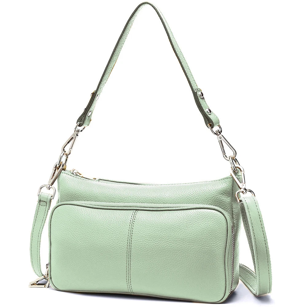 Zency Elegant Women Handbag 100% Genuine Leather Ladies Shoulder Bag Crossbody Messenger Purse Fashion Hobos Top Quality