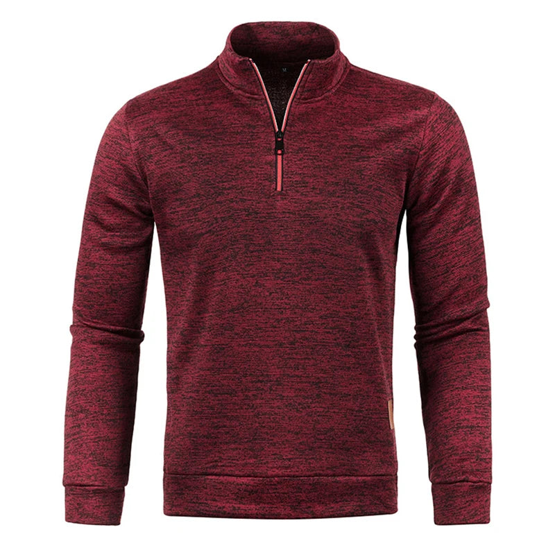 2024 Men's Casual Sweater Half Zipper Pullover Autumn New Thin Sweatshirts Outdoor Work Sweater Standcollar Turtleneck Sweater